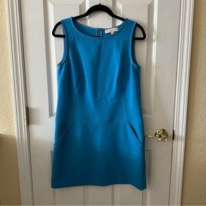 Ann Taylor Loft 60’s Style Blue Shift Dress